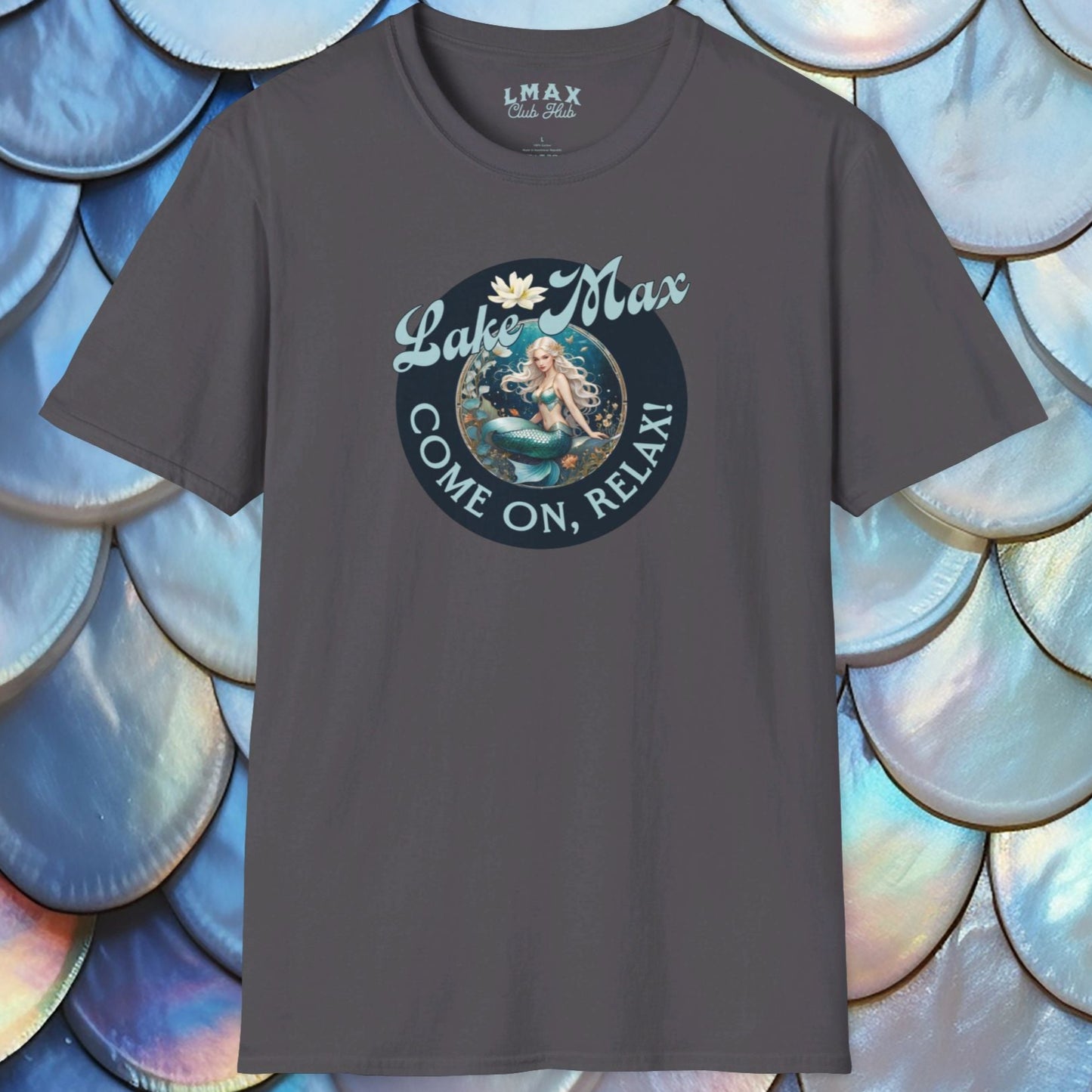 Maxinkuckee Mermaid 6 Graphic Unisex Softstyle T-shirt