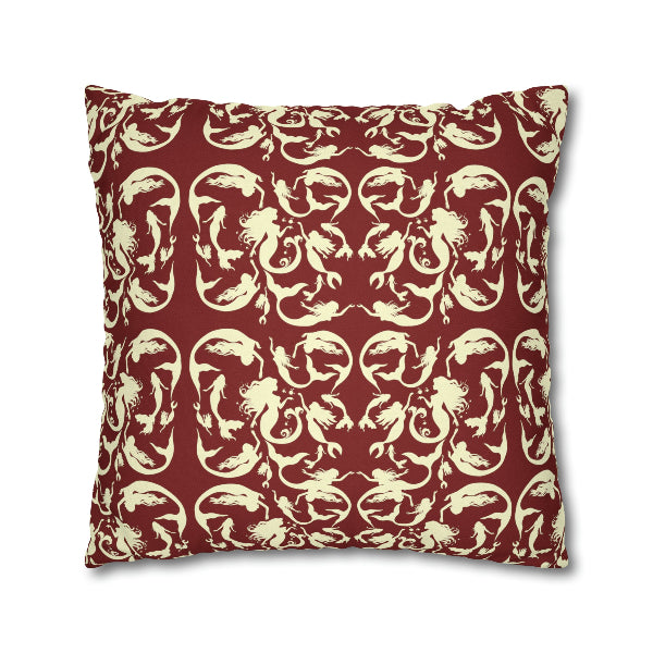 Mermaids silhouettes pillowcase