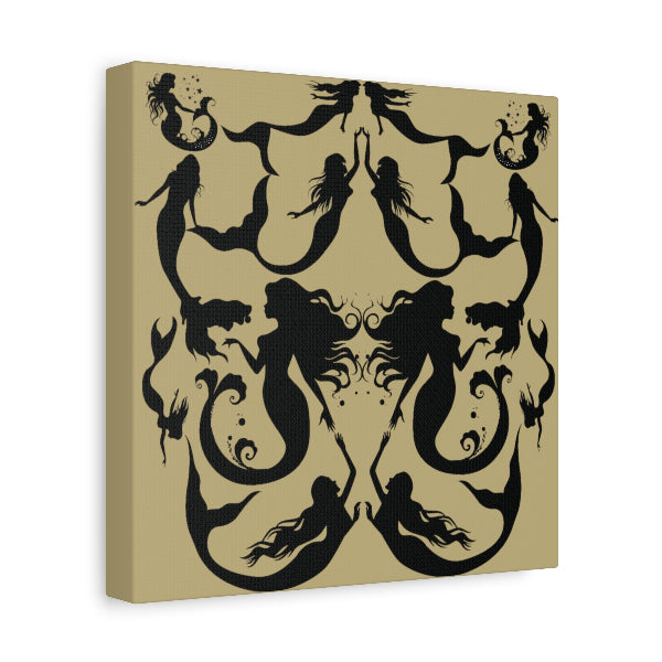 Mermaids in Silhouette, Matte Canvas Print, Stretched, 1.25"