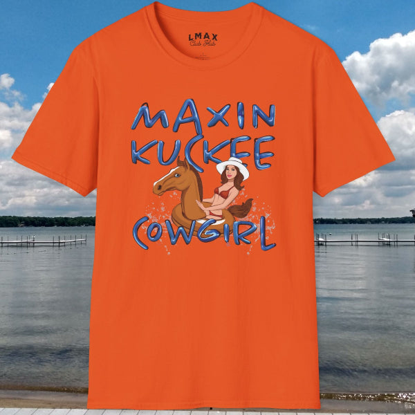 Funny Lake Maxinkuckee Cowgirl T-Shirt