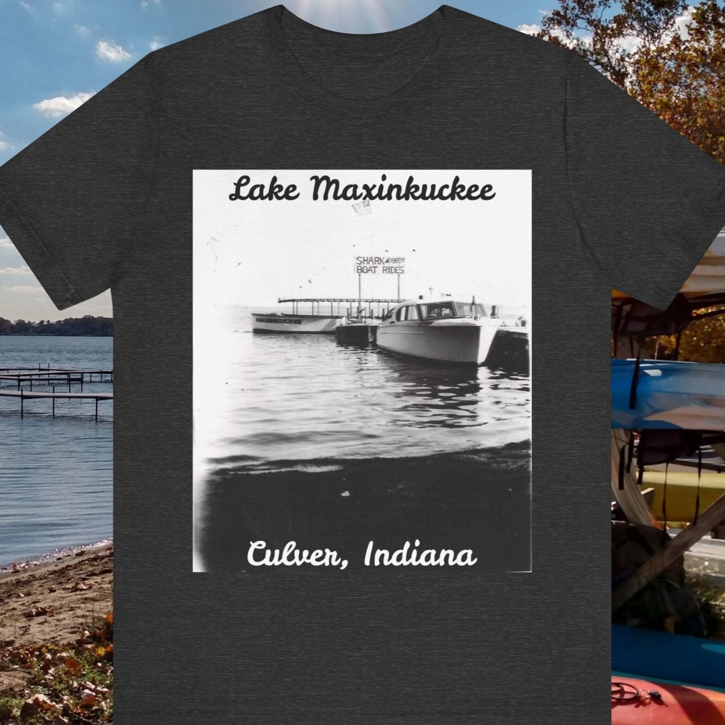Lake Maxinkuckee Speed Boat Rides Vintage Unisex Jersey Short Sleeve Tee