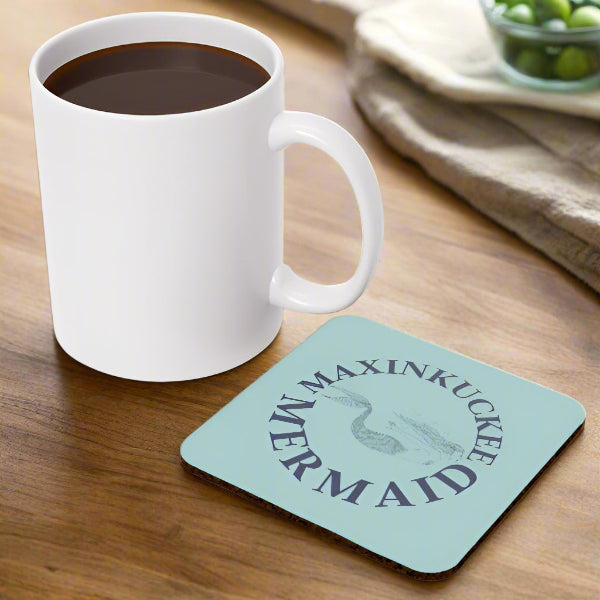 Maxinkuckee Mermaid Cork Back Coaster