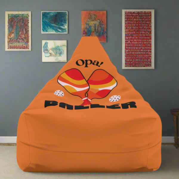 graphic of two pickleball paddles crossed with text OPA! above and BALLER underneath