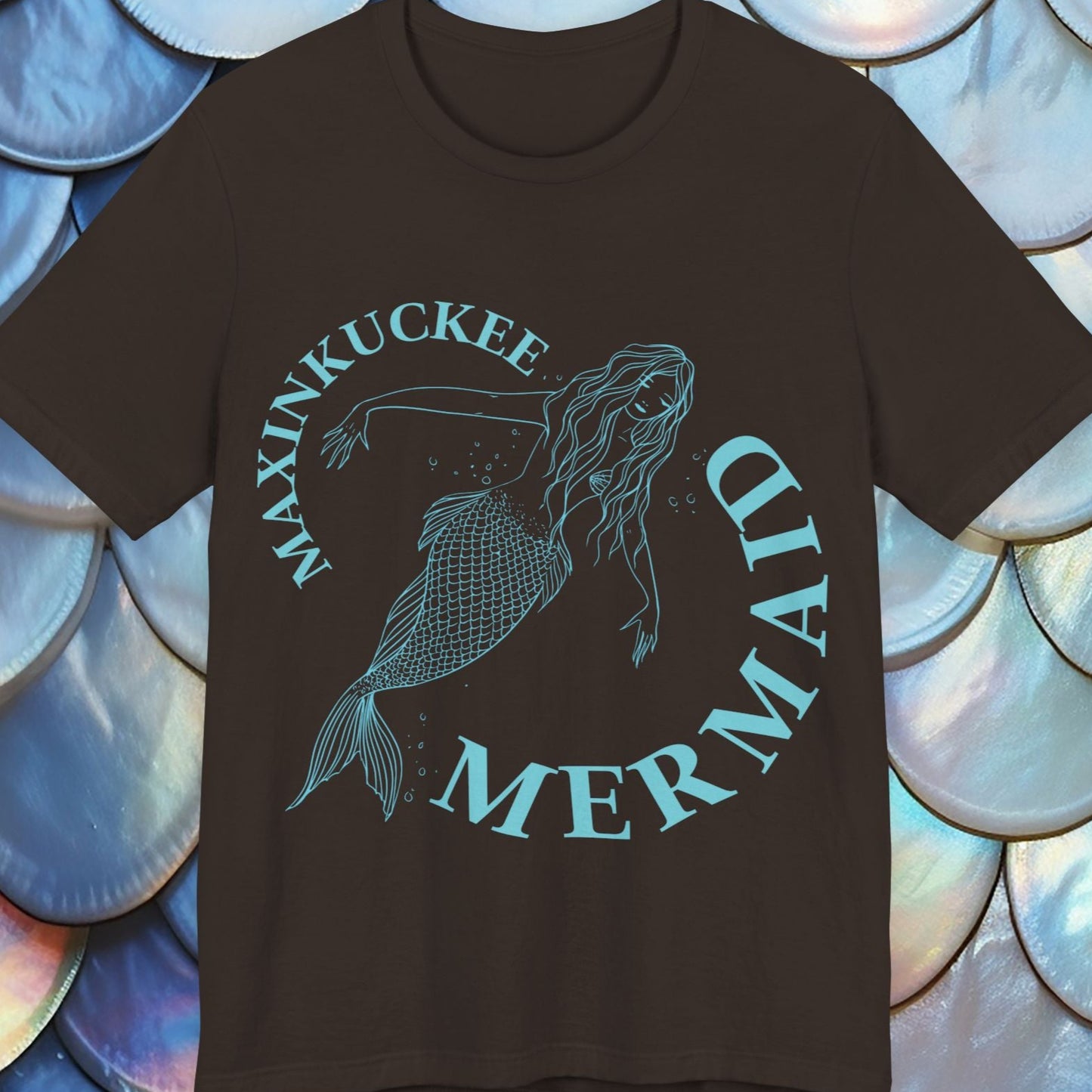 Drifter Mermaid Graphic Unisex Jersey Short Sleeve Tee in brown