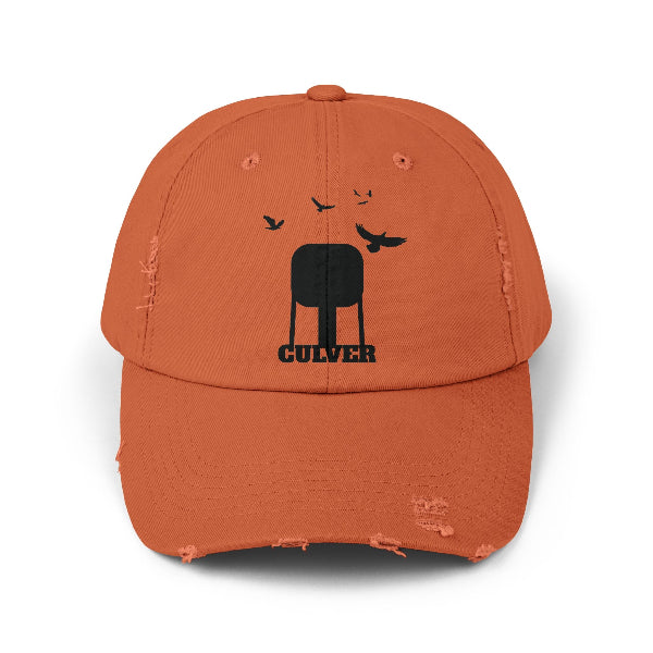 orange Culver Unisex Distressed Cap