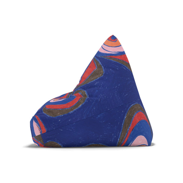 features an abstract design in fun colors