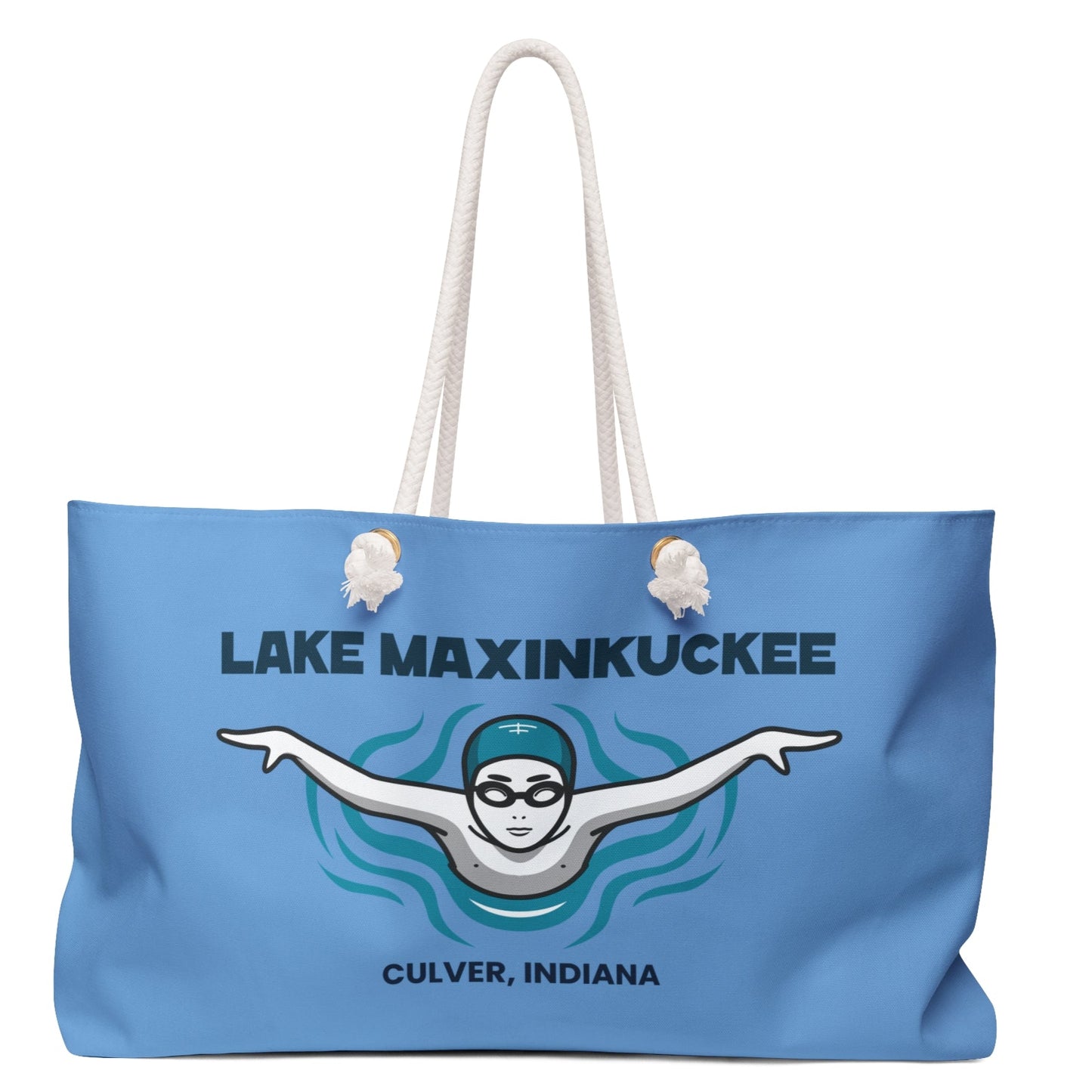 Lake Maxinkuckee Culver Indiana Swimmer Graphic Weekender Bag