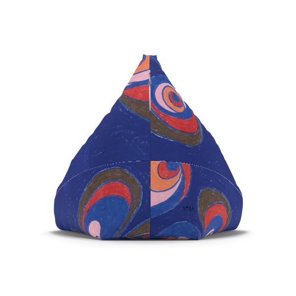 features an abstract design in fun colors