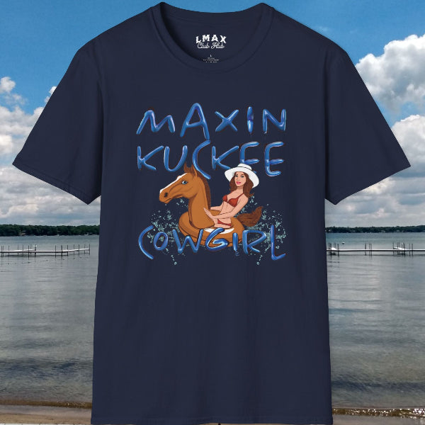 Funny Lake Maxinkuckee Cowgirl T-Shirt