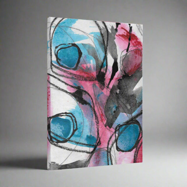 Mysteries of the Shoreline #6, water themed Pod Canvas Gallery Wrap, Ready to Hang Abstract Wall Art
