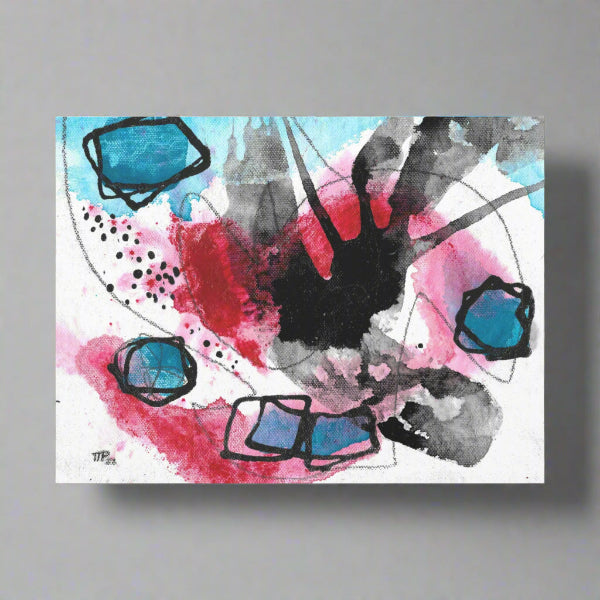 Mysteries of the Shoreline #2, water themed Pod Canvas Gallery Wrap, Ready to Hang Abstract Wall Art