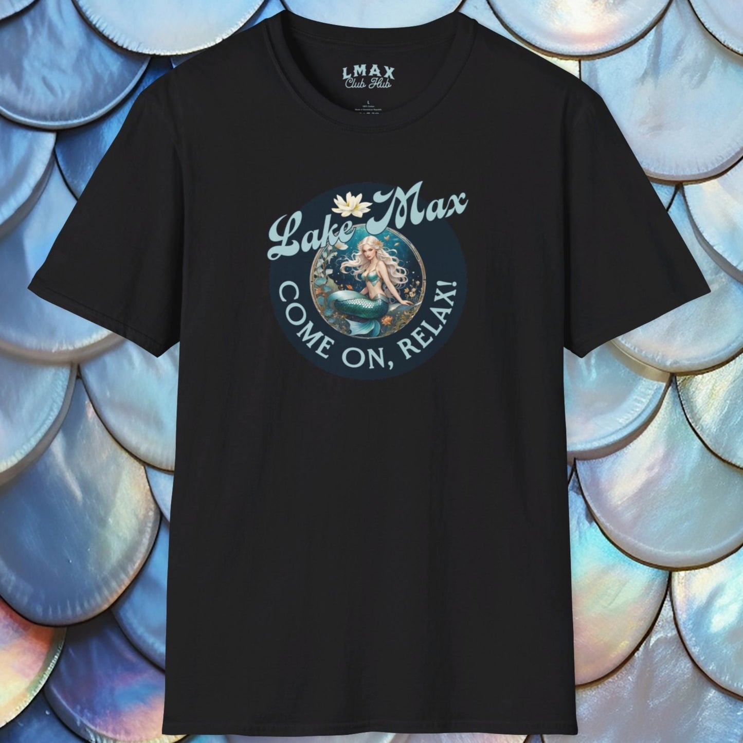 Maxinkuckee Mermaid 6 Graphic Unisex Softstyle T-shirt