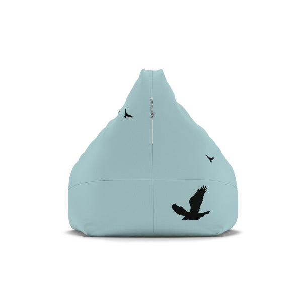 This custom bean bag cover features the Culver water tower and turkey vultures silhouettes