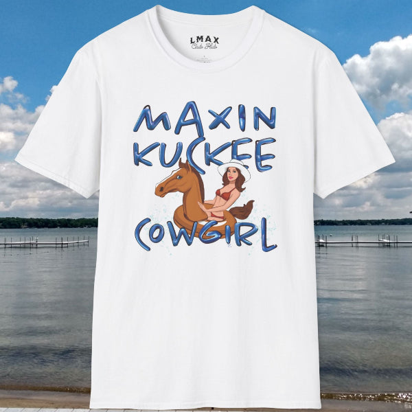 Funny Lake Maxinkuckee Cowgirl T-Shirt