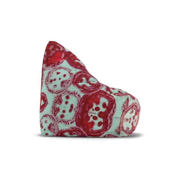 featuring an abstract bag of balls design,