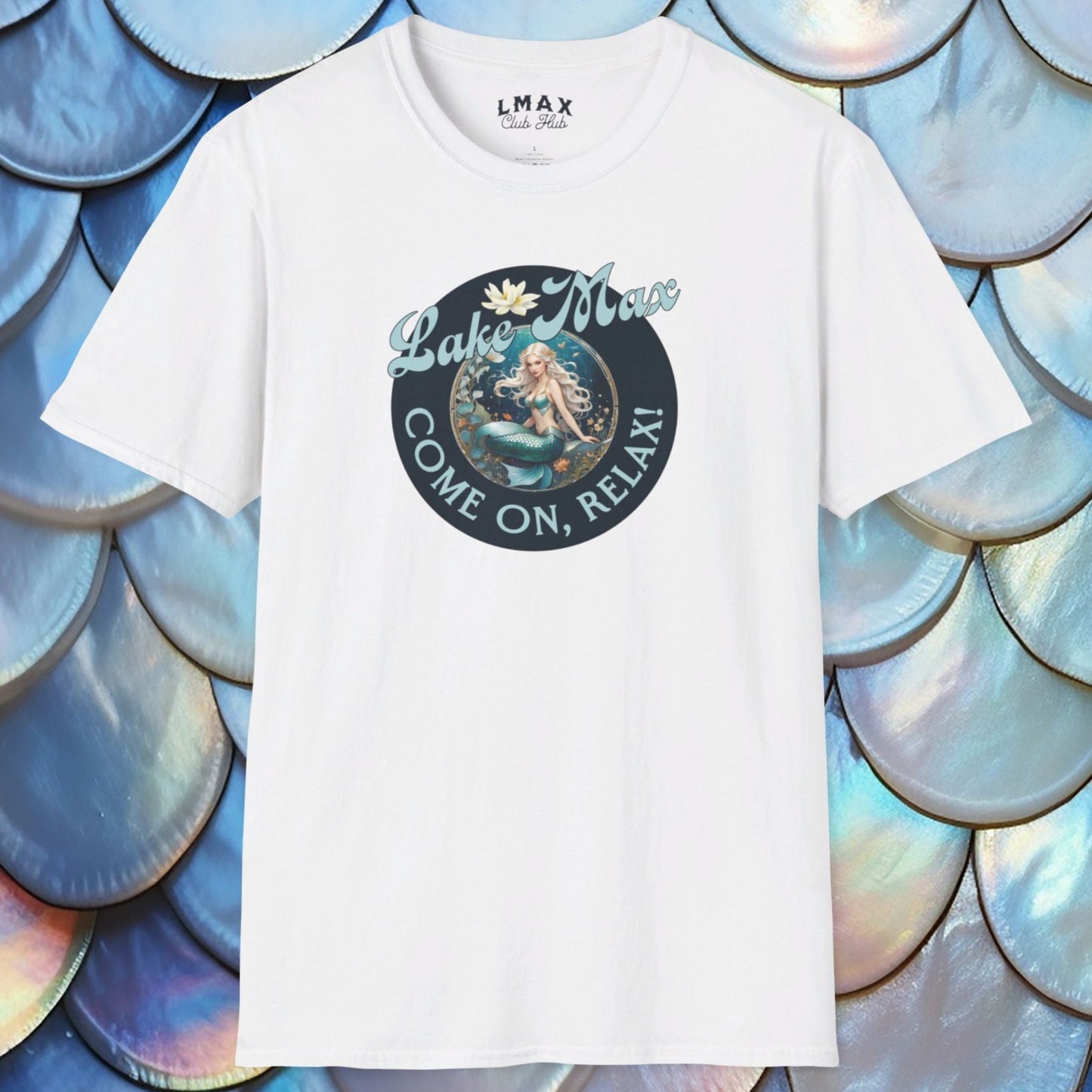 Maxinkuckee Mermaid 6 Graphic Unisex Softstyle T-shirt