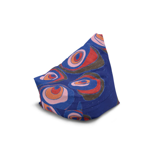 features an abstract design in fun colors
