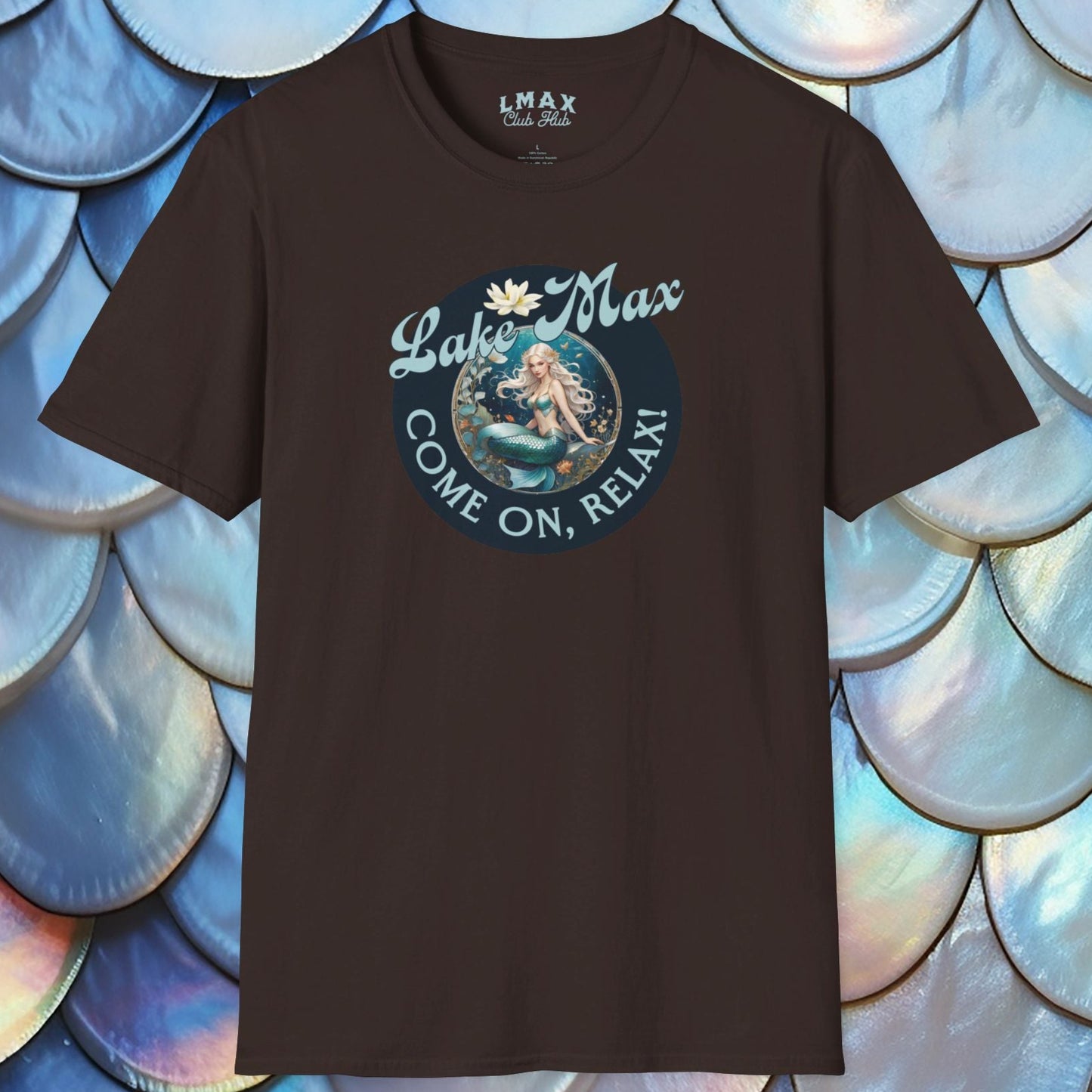 Maxinkuckee Mermaid 6 Graphic Unisex Softstyle T-shirt