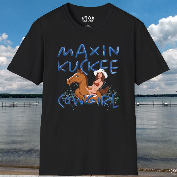 Funny Lake Maxinkuckee Cowgirl T-Shirt