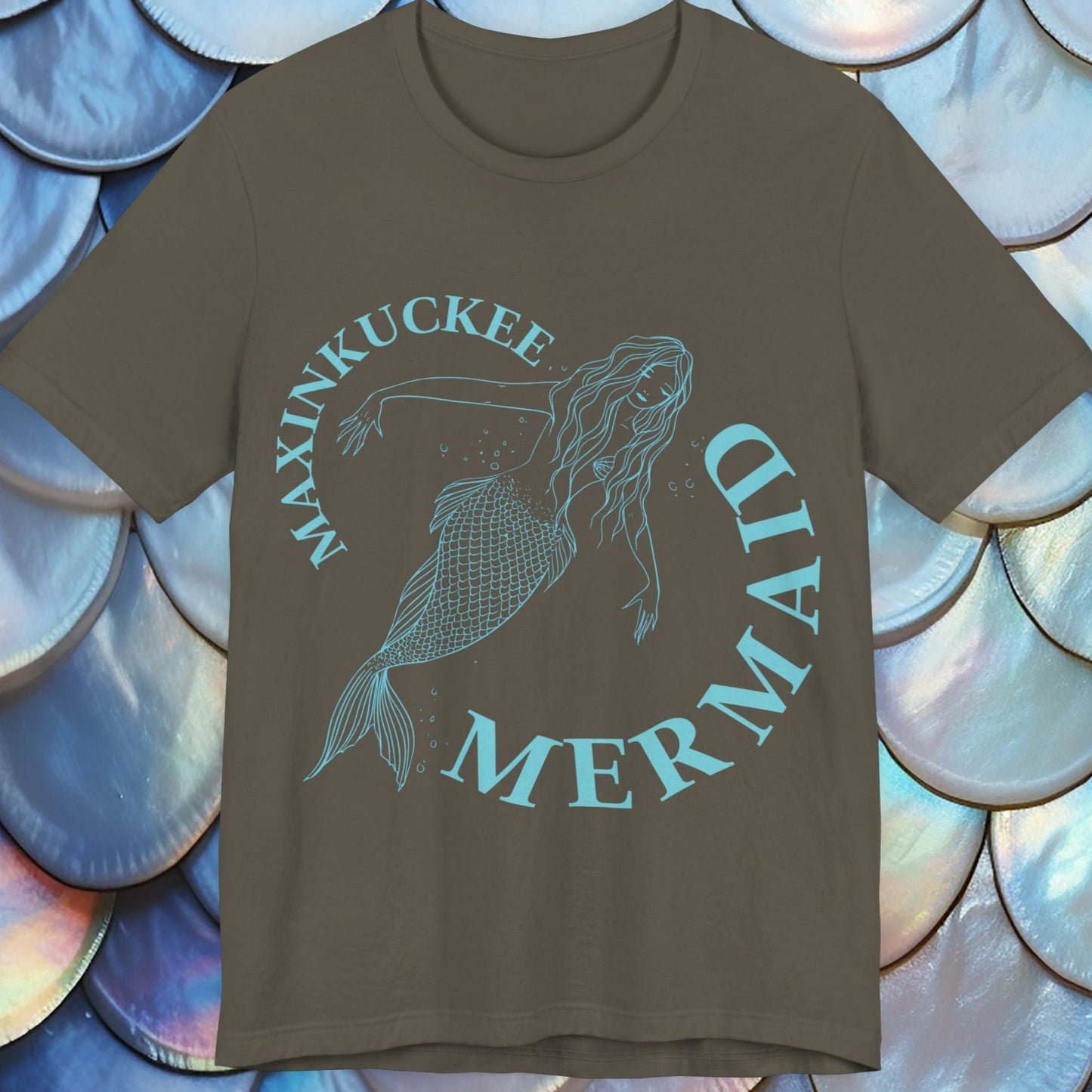 Drifter Mermaid Graphic Unisex Jersey Short Sleeve Tee in army