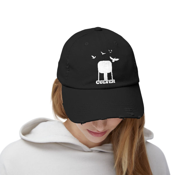 black Culver Unisex Distressed Cap