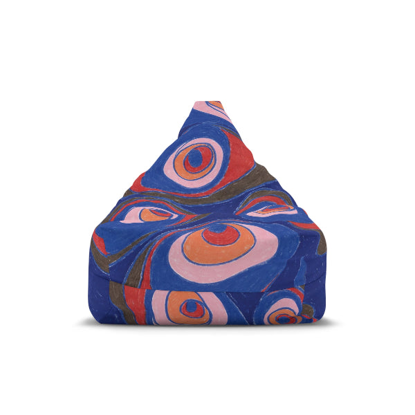 features an abstract design in fun colors