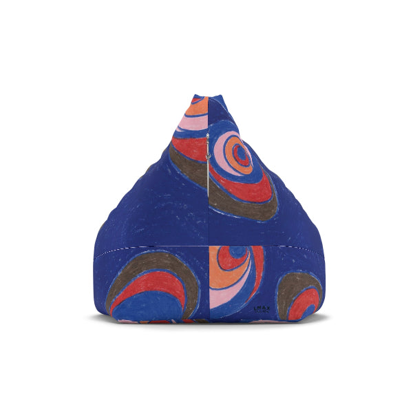 features an abstract design in fun colors