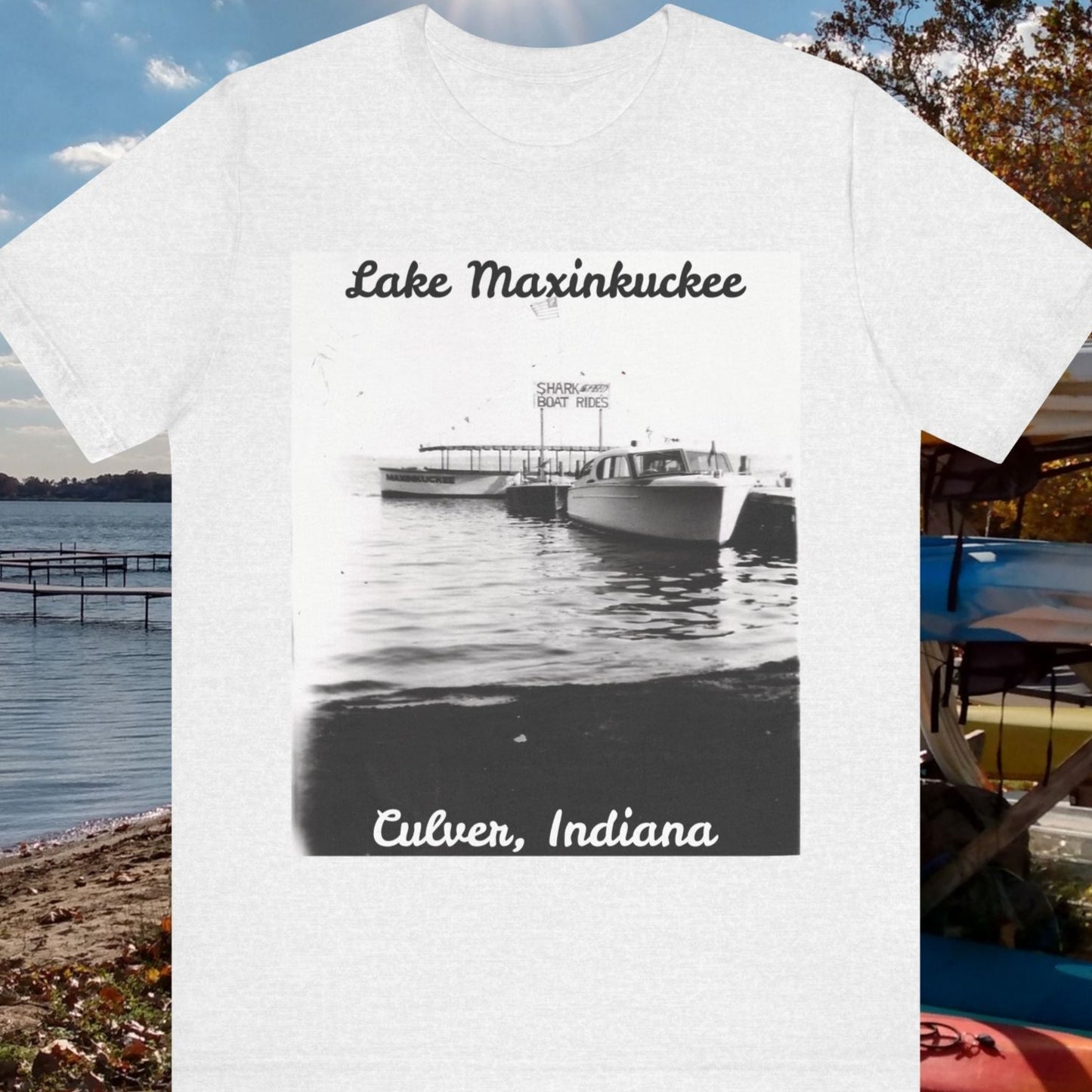 Lake Maxinkuckee Speed Boat Rides Vintage Unisex Jersey Short Sleeve Tee