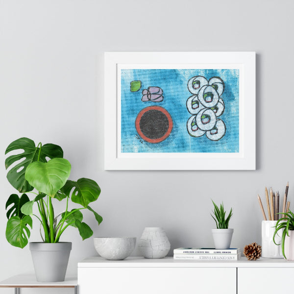 Sushi Blue Plate Special #4 California Roll, Framed Horizontal Poster
