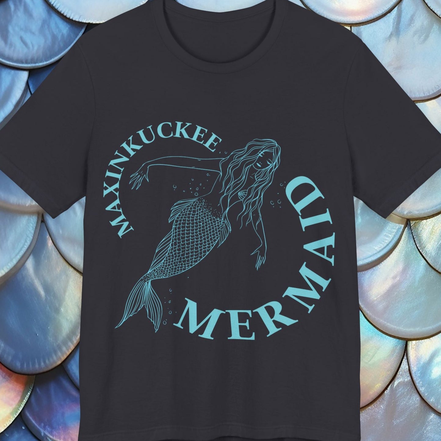 Drifter Mermaid Graphic Unisex Jersey Short Sleeve Tee in dark grey