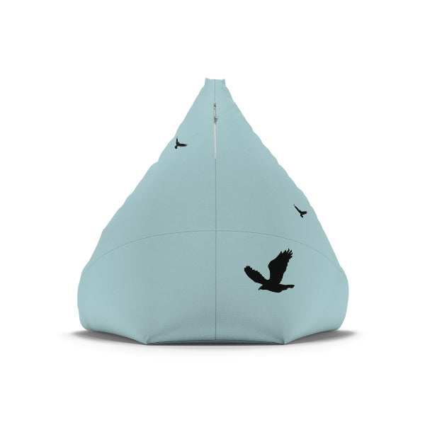 This custom bean bag cover features the Culver water tower and turkey vultures silhouettes