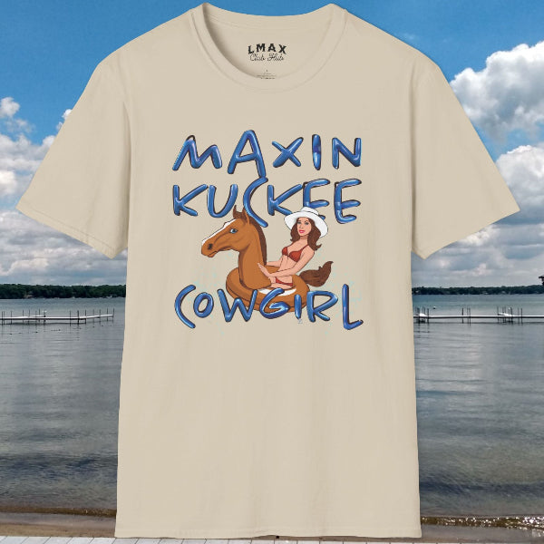 Funny Lake Maxinkuckee Cowgirl T-Shirt