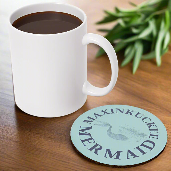 Maxinkuckee Mermaid Cork Back Coaster