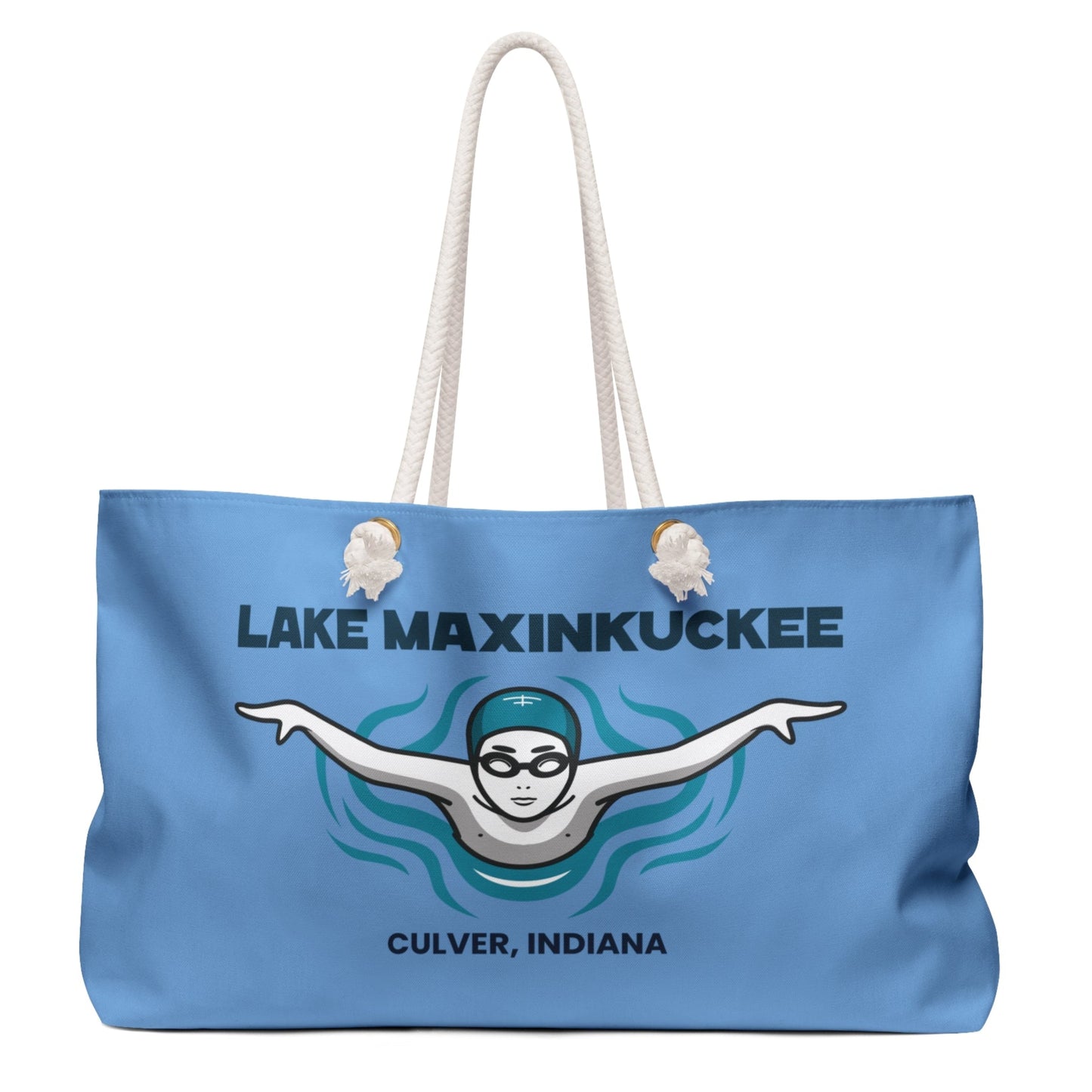 Lake Maxinkuckee Culver Indiana Swimmer Graphic Weekender Bag