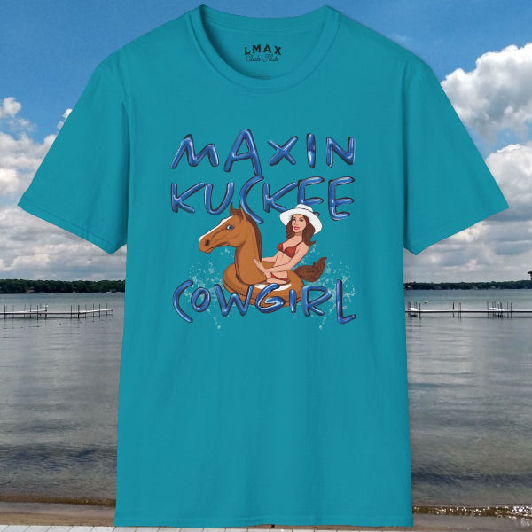 Funny Lake Maxinkuckee Cowgirl T-Shirt