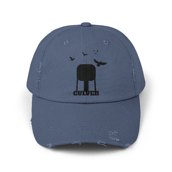 navy Culver Unisex Distressed Cap