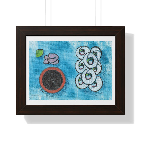 Sushi Blue Plate Special #4 California Roll, Framed Horizontal Poster