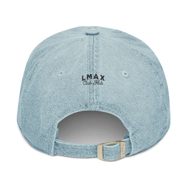 Denim Hat with 'Lake Maxinkuckee' and Rainbow Embroidery