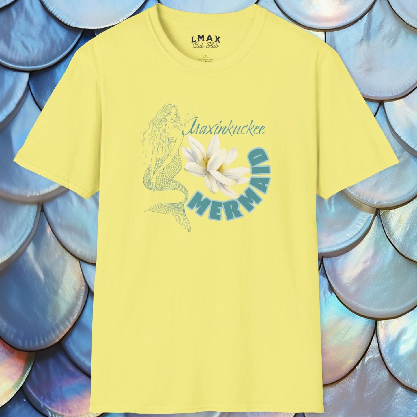 Maxinkuckee Mermaid 4 Graphic Unisex Softstyle T-Shirt