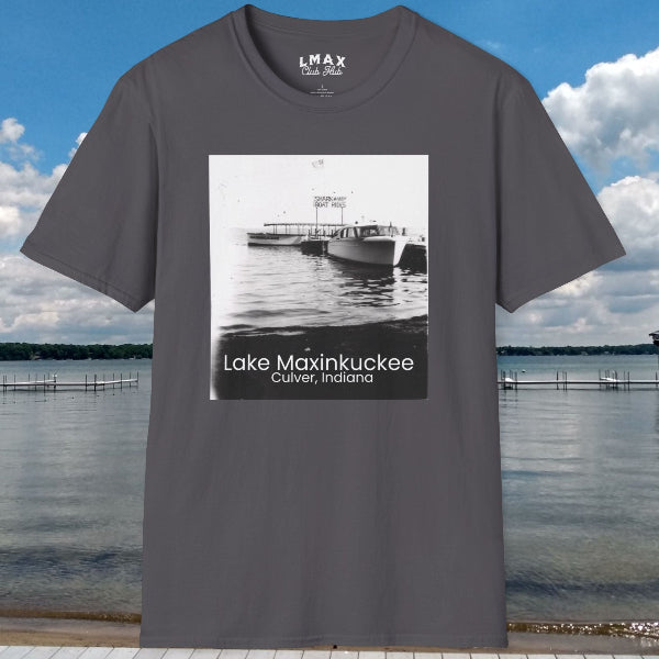 Lake Max vintage speed boat photo shirt
