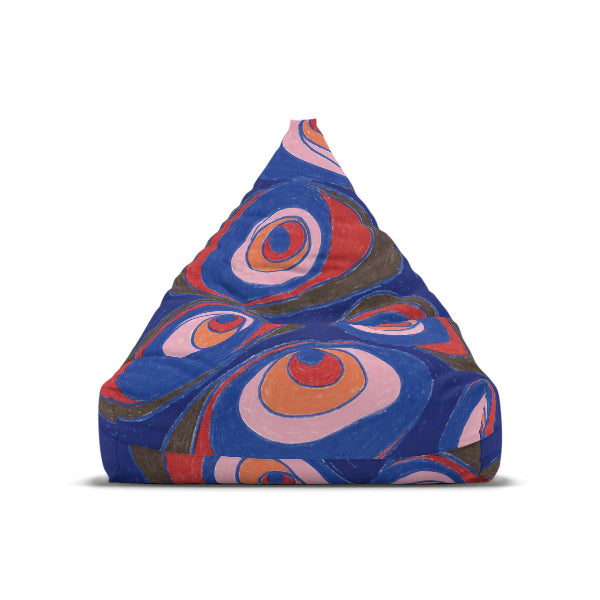 features an abstract design in fun colors