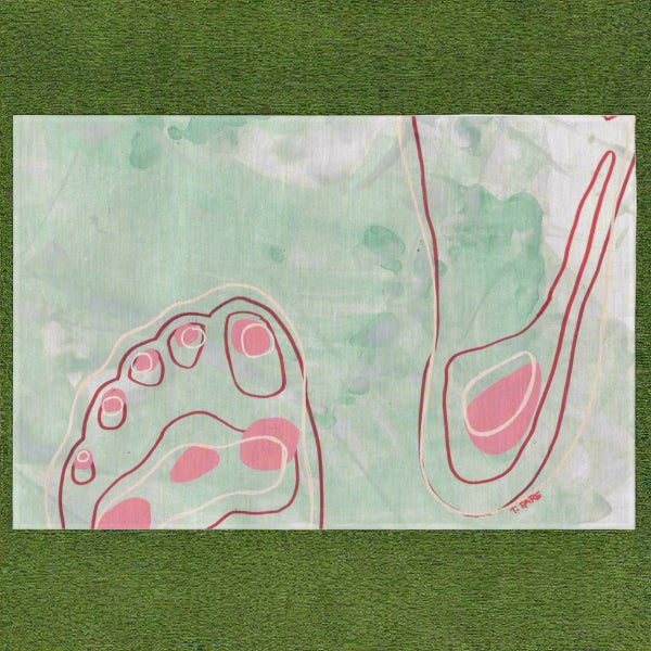 graphic of line drawing footprints