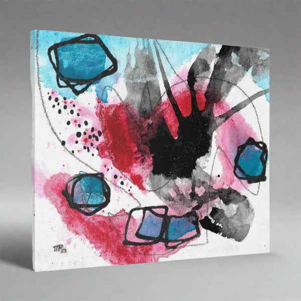 Mysteries of the Shoreline #2, water themed Pod Canvas Gallery Wrap, Ready to Hang Abstract Wall Art