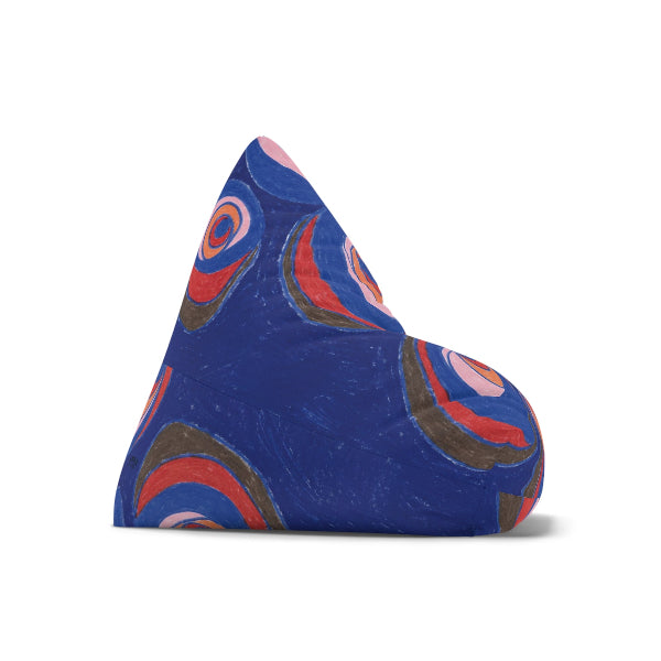features an abstract design in fun colors