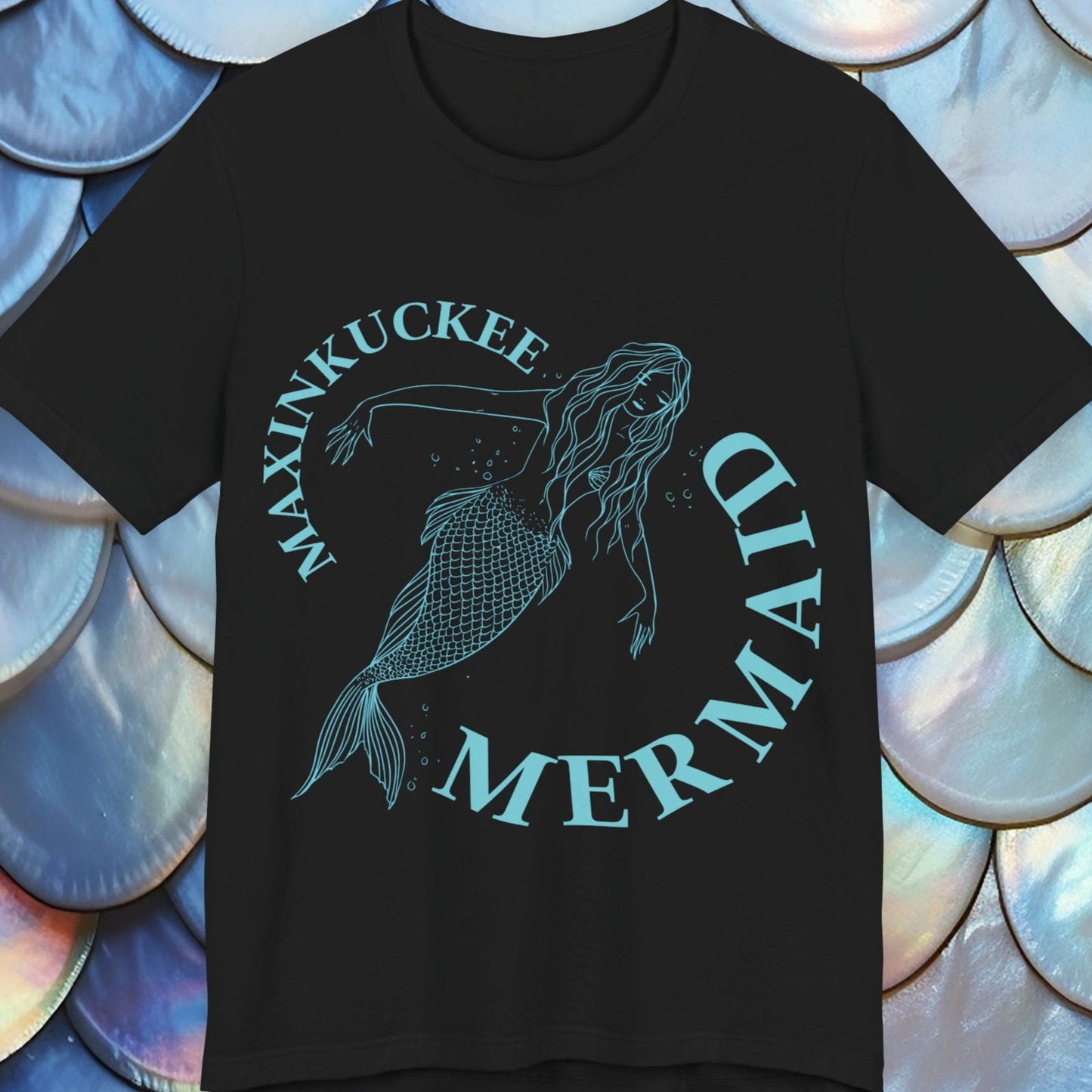 Drifter Mermaid Graphic Unisex Jersey Short Sleeve Tee in black