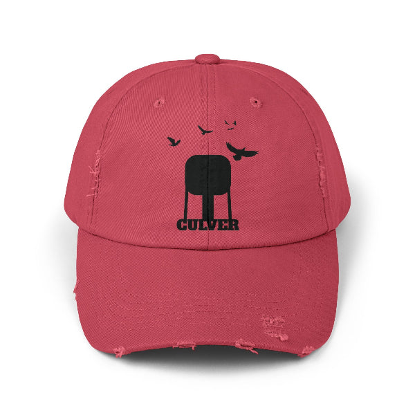 red Culver Unisex Distressed Cap