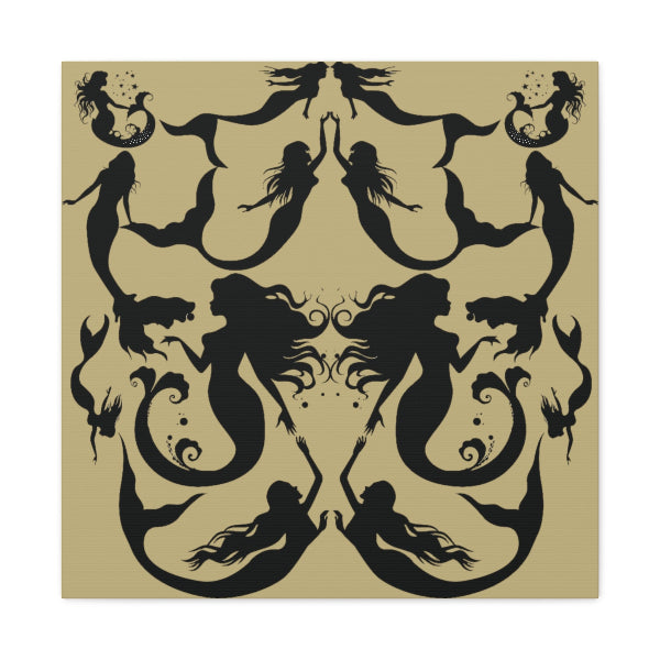 Mermaids in Silhouette, Matte Canvas Print, Stretched, 1.25"