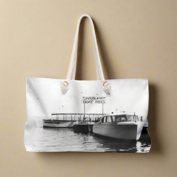 graphic of a vintage boat photo in black and white
