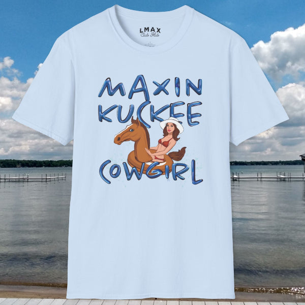 Funny Lake Maxinkuckee Cowgirl T-Shirt