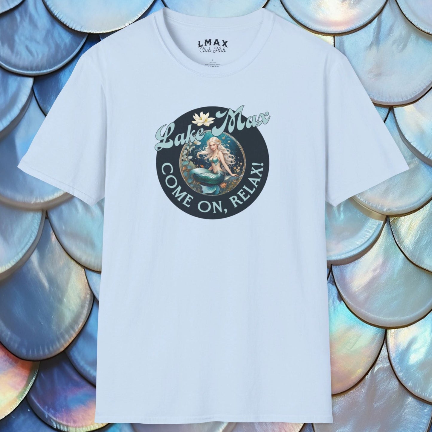 Maxinkuckee Mermaid 6 Graphic Unisex Softstyle T-shirt